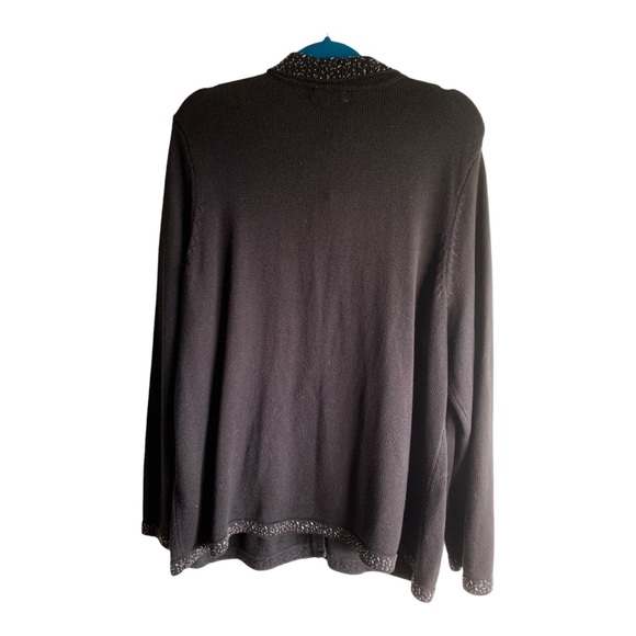 CJ Banks 🪩Sparkly Hand-Beaded Cardigan With Silvertone Buttons- Beautiful! - Picture 2 of 4